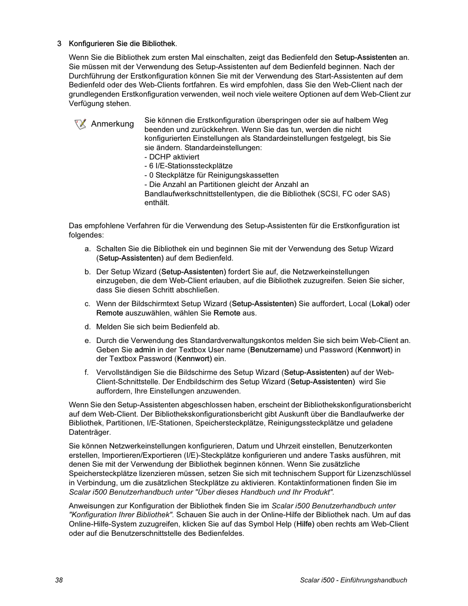 Quantum Scalar i500 User Manual | Page 38 / 148