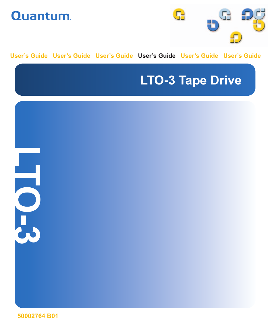 Quantum Tape Drive LTO-3 User Manual | 98 pages