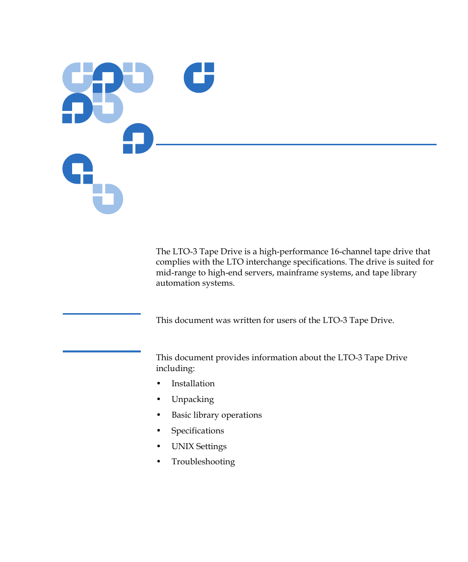 Preface | Quantum Tape Drive LTO-3 User Manual | Page 11 / 98