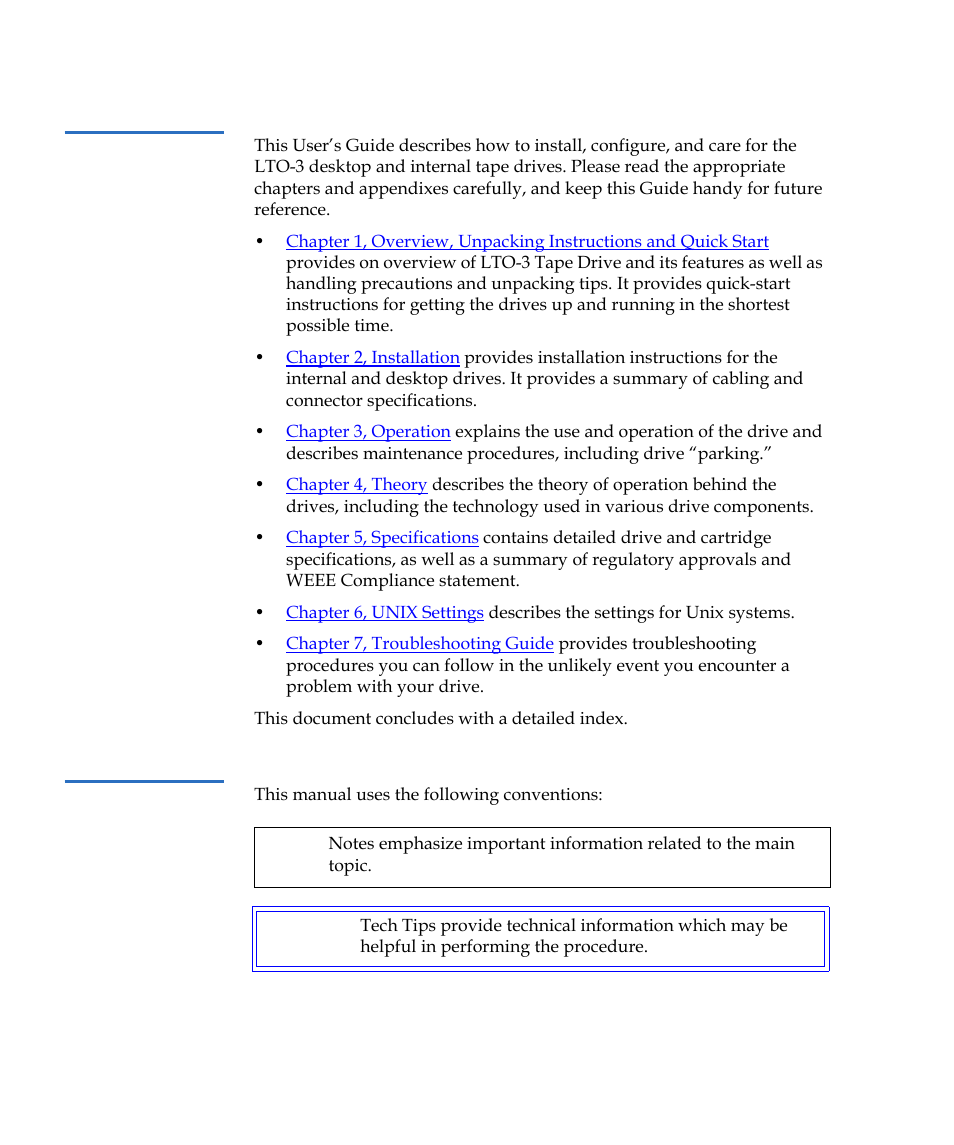 Quantum Tape Drive LTO-3 User Manual | Page 12 / 98