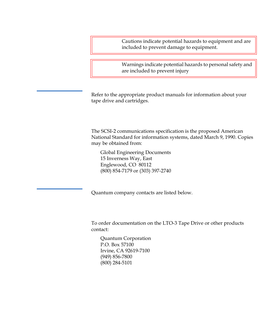 Quantum Tape Drive LTO-3 User Manual | Page 13 / 98