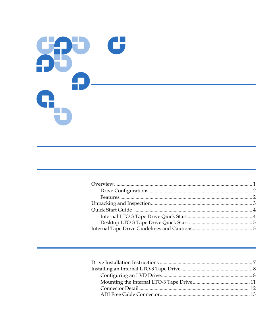 Quantum Tape Drive LTO-3 User Manual | Page 3 / 98