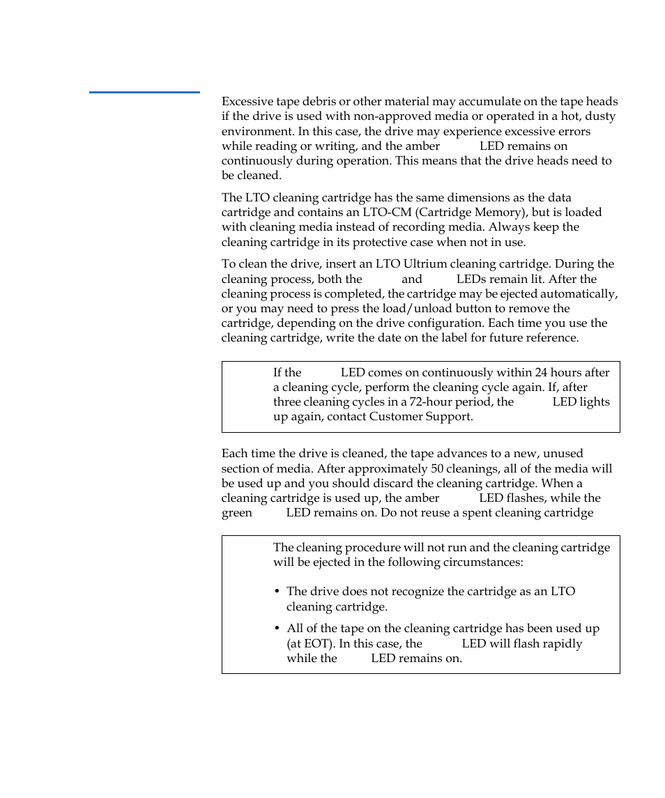 Cleaning the tape drive | Quantum Tape Drive LTO-3 User Manual | Page 43 / 98