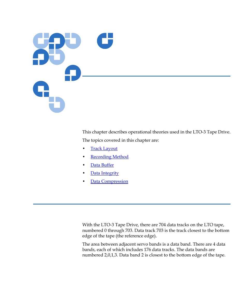 Theory, Track layout, Chapter 4 | Chapter 4, theory | Quantum Tape Drive LTO-3 User Manual | Page 45 / 98