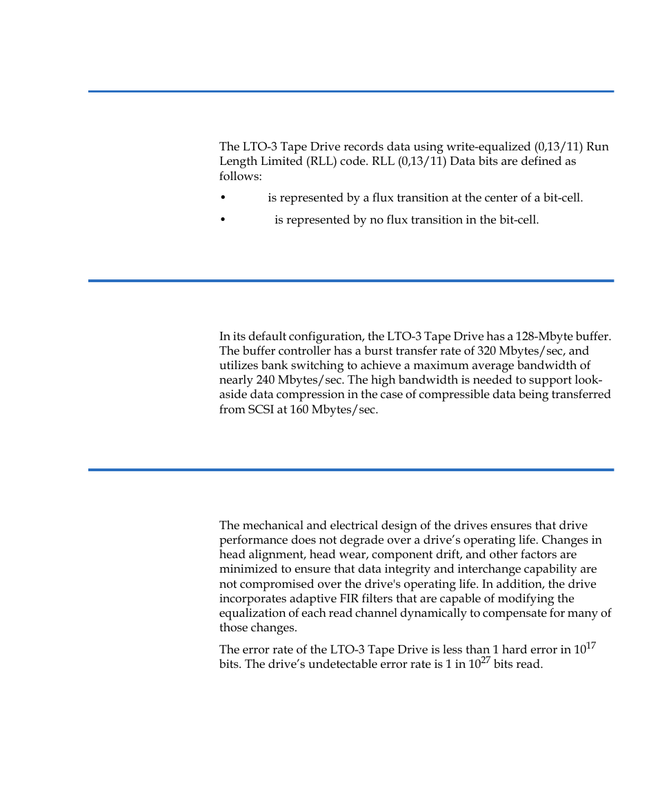 Recording method, Data buffer, Data integrity | Recording method data buffer data integrity | Quantum Tape Drive LTO-3 User Manual | Page 47 / 98