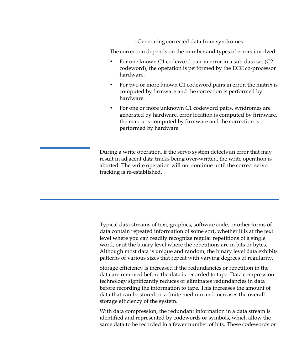 Servo-tracking faults, Data compression | Quantum Tape Drive LTO-3 User Manual | Page 49 / 98