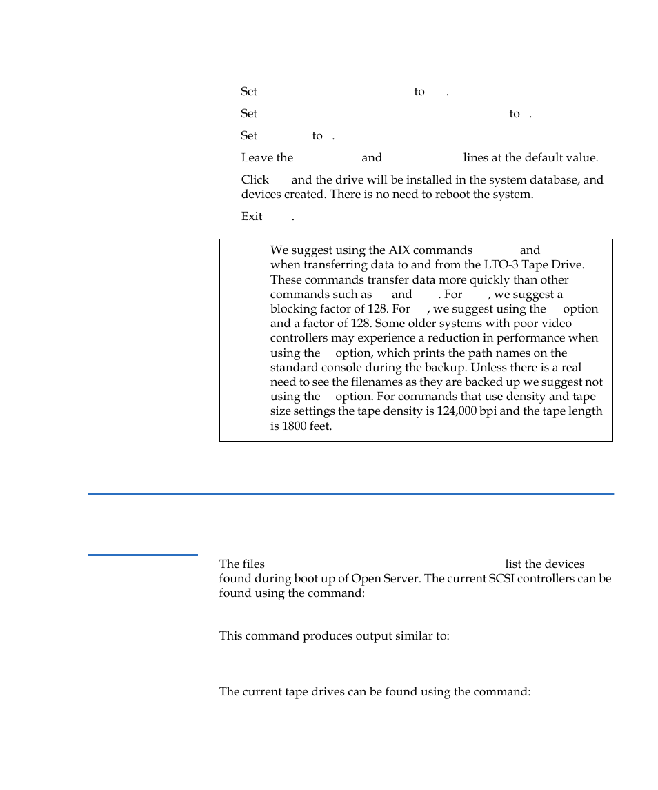 Configuring for sco open server 5.0.x, Finding existing scsi controllers and devices | Quantum Tape Drive LTO-3 User Manual | Page 73 / 98