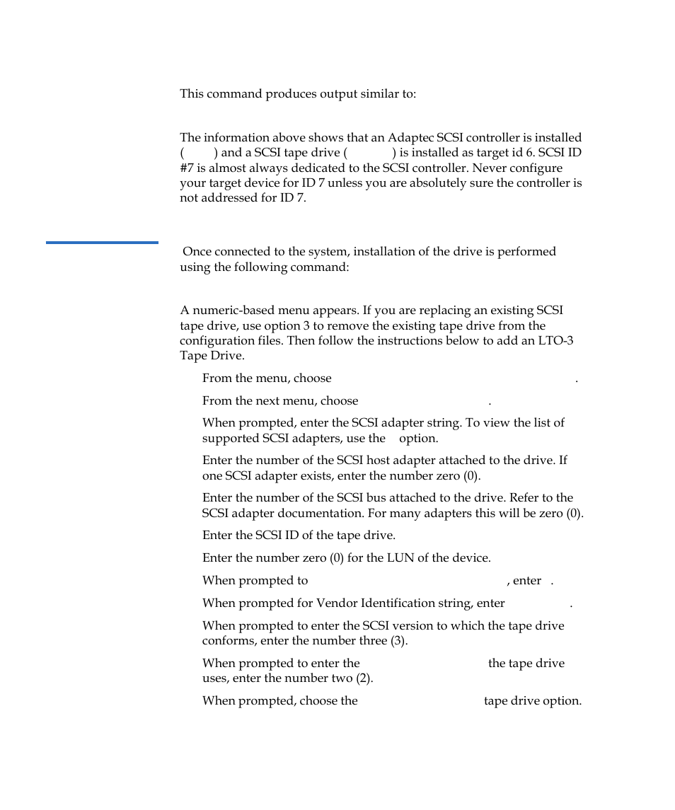 Configuring the lto-3 tape drive with mkdev | Quantum Tape Drive LTO-3 User Manual | Page 74 / 98