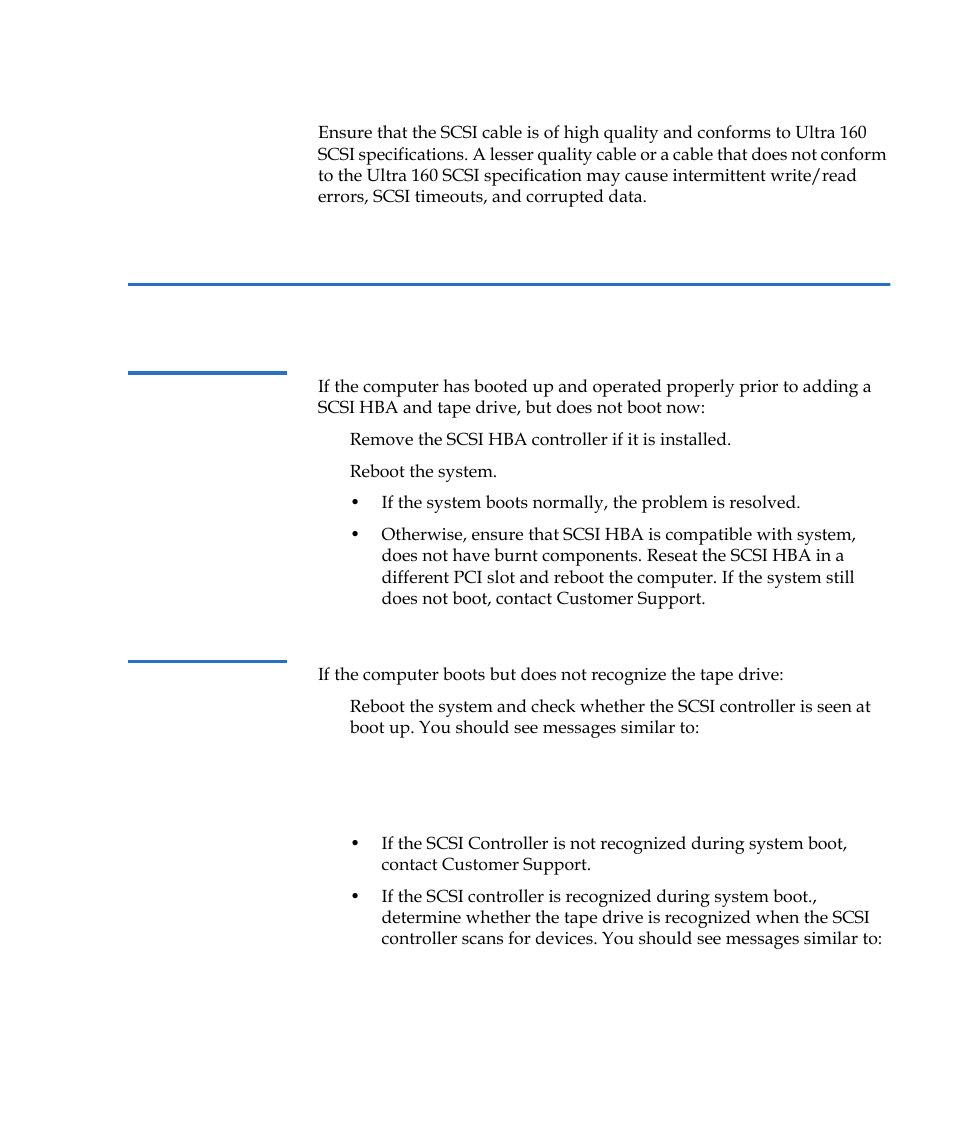 Troubleshooting suggestions, Computer will not boot | Quantum Tape Drive LTO-3 User Manual | Page 83 / 98