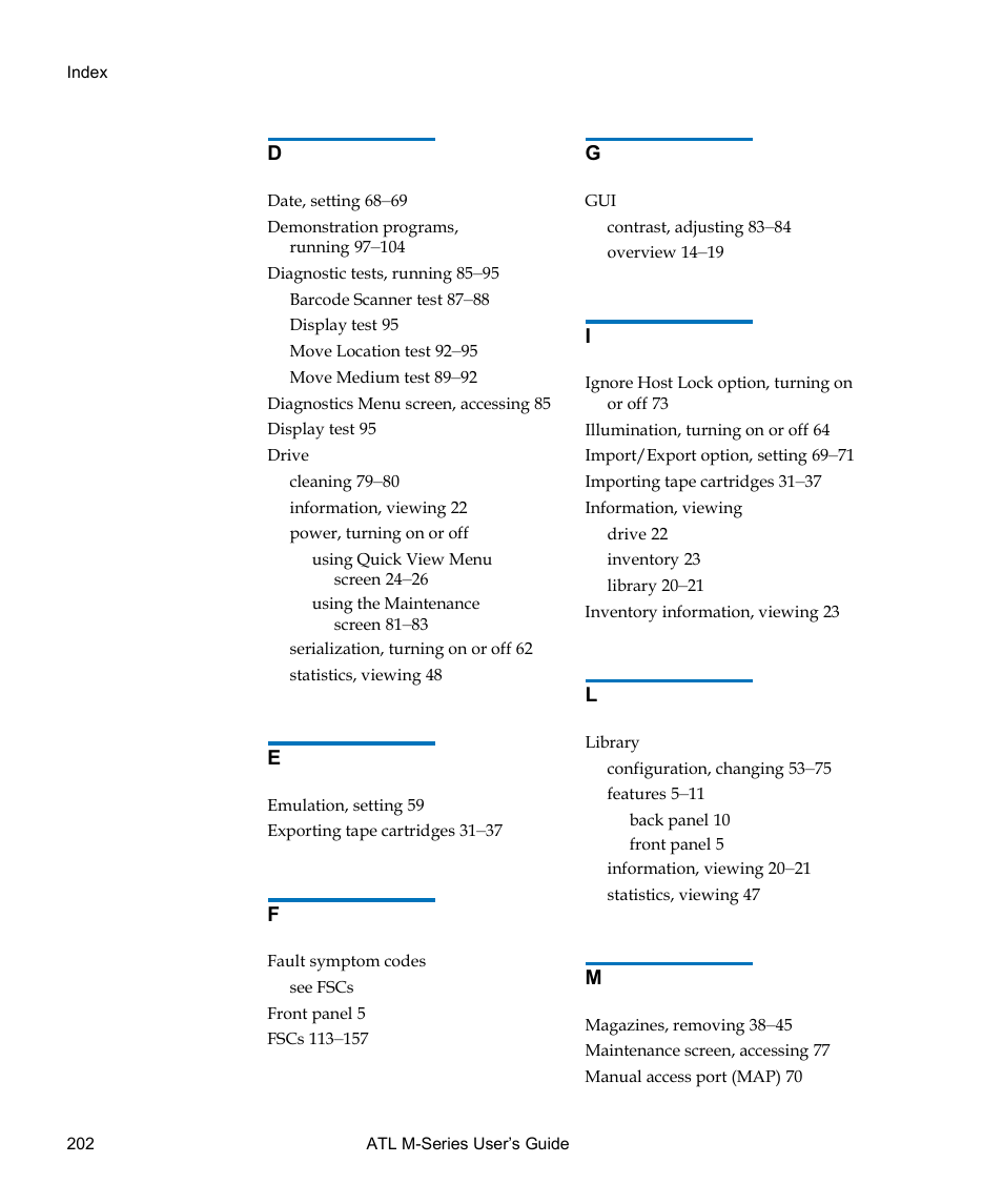 Quantum ATL M-Series User Manual | Page 220 / 222