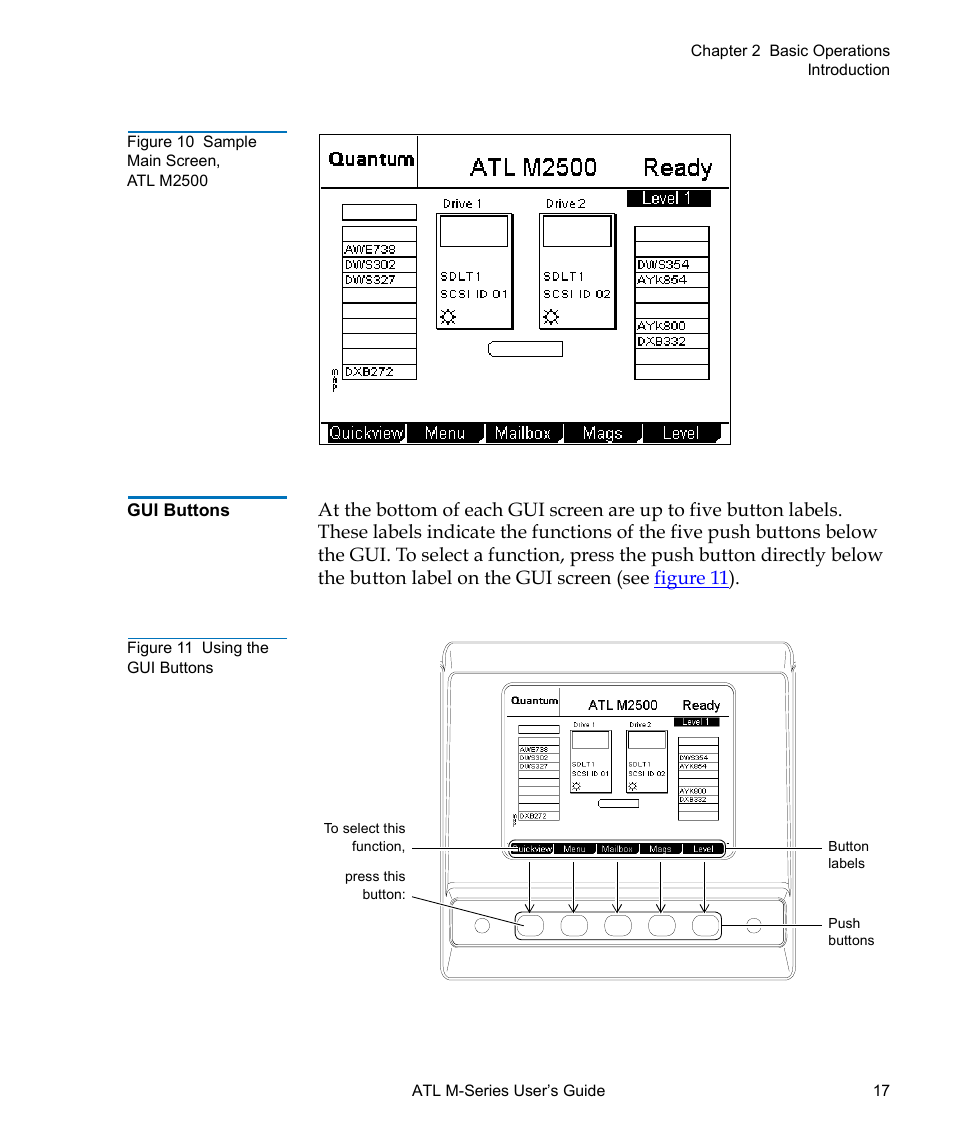 Gui buttons, Figure 10 | Quantum ATL M-Series User Manual | Page 35 / 222