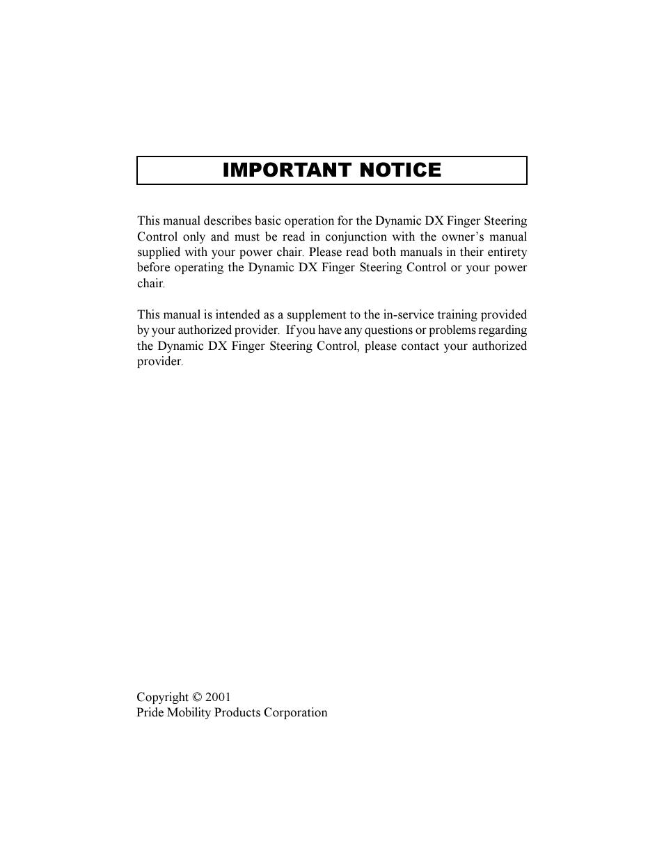 Important notice | Quantum Dynamic DX User Manual | Page 2 / 8