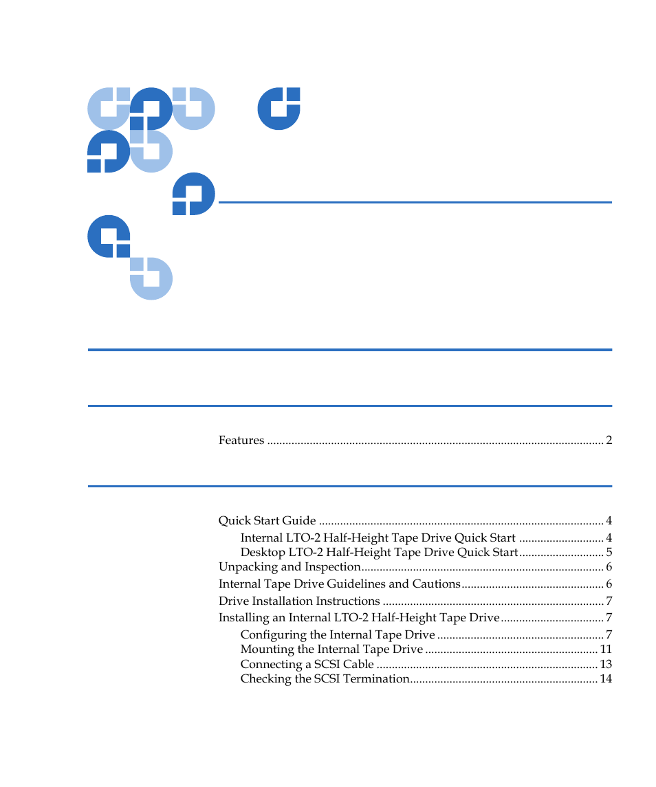 Quantum LTO-2 User Manual | Page 3 / 94