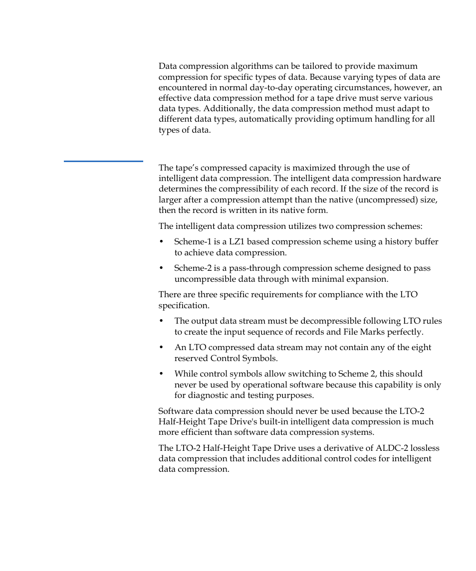 Intelligent data compression | Quantum LTO-2 User Manual | Page 47 / 94