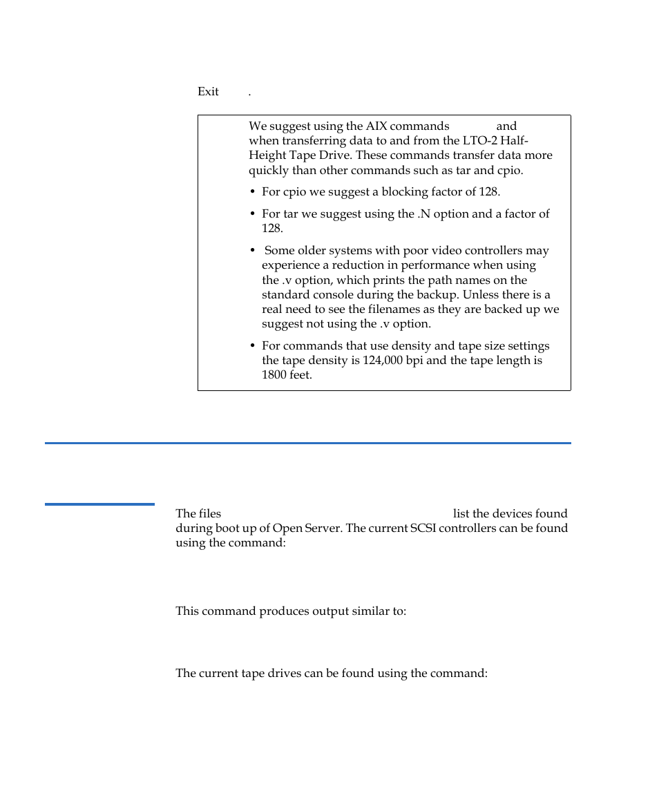 Configuring for sco open server 5.0.x, Finding existing scsi controllers and devices | Quantum LTO-2 User Manual | Page 70 / 94