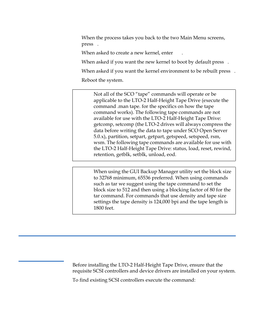 Configuring for linux, Finding existing scsi controllers and devices | Quantum LTO-2 User Manual | Page 72 / 94