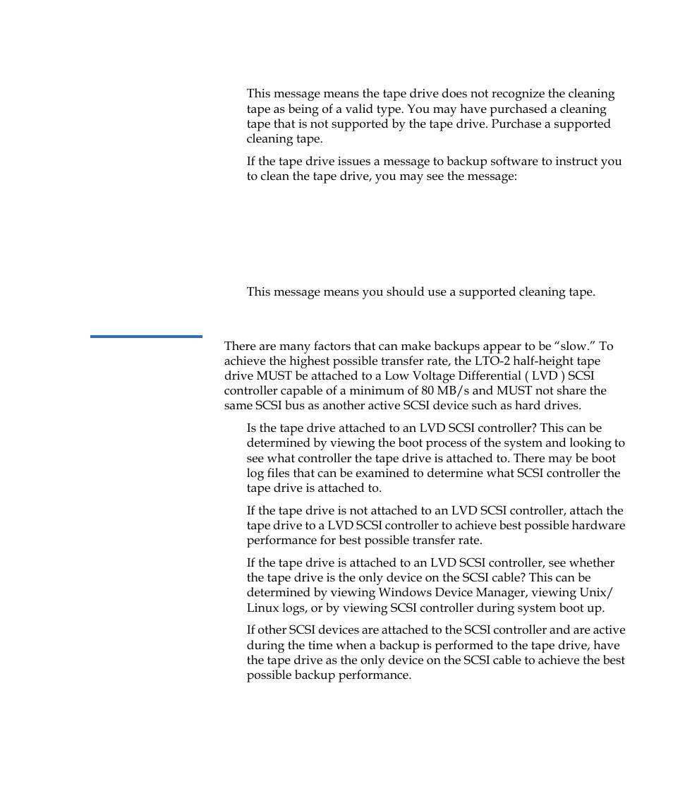 Slow backups | Quantum LTO-2 User Manual | Page 89 / 94