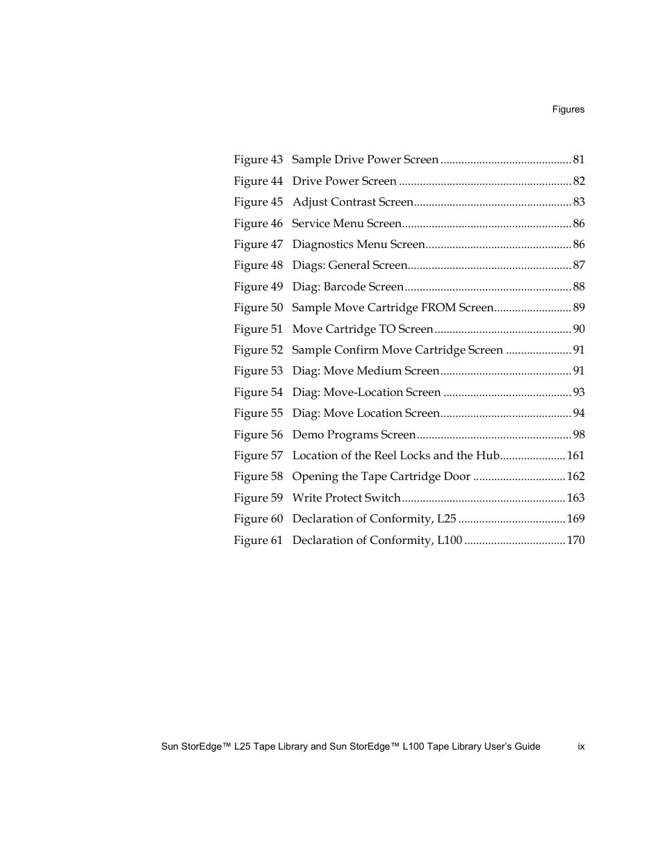 Quantum Sun StorEdge L100 User Manual | Page 9 / 192