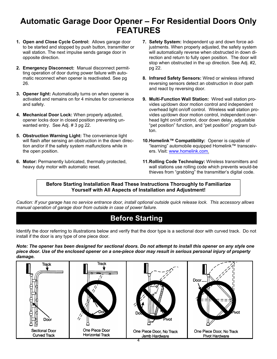 Before starting | Quantum 3316 User Manual | Page 4 / 32