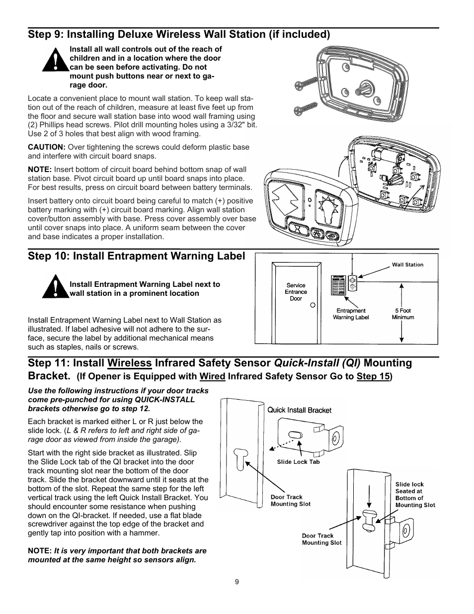 Step 10: install entrapment warning label | Quantum 3316 User Manual | Page 9 / 32