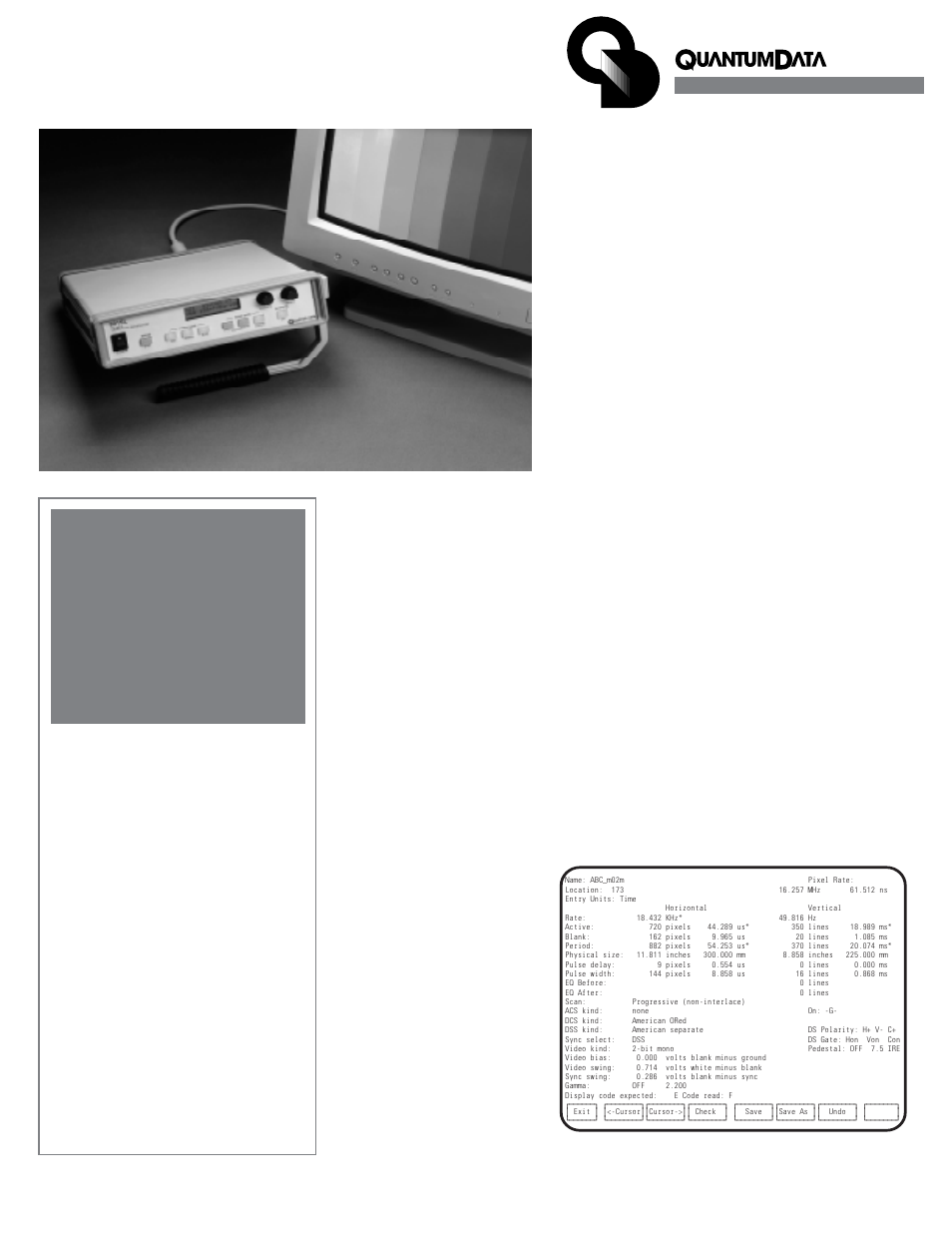 Quantum 801SL User Manual | 2 pages