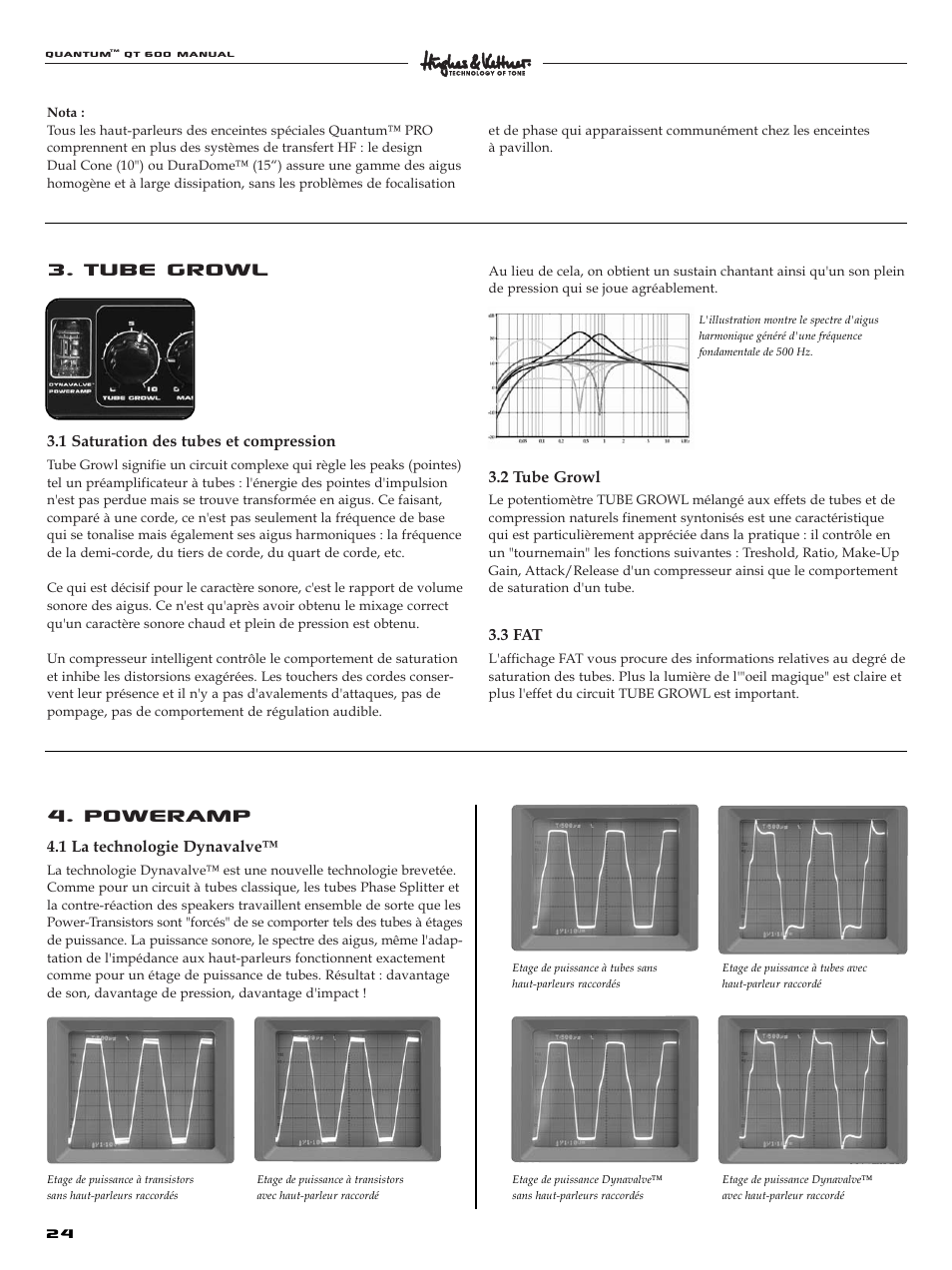 Poweramp, Tube growl | Quantum QT600 User Manual | Page 24 / 48