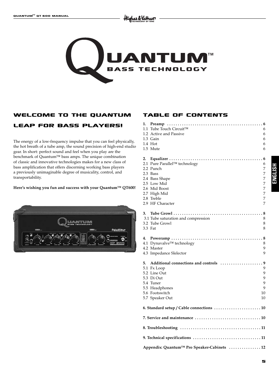 Quantum QT600 User Manual | Page 5 / 48