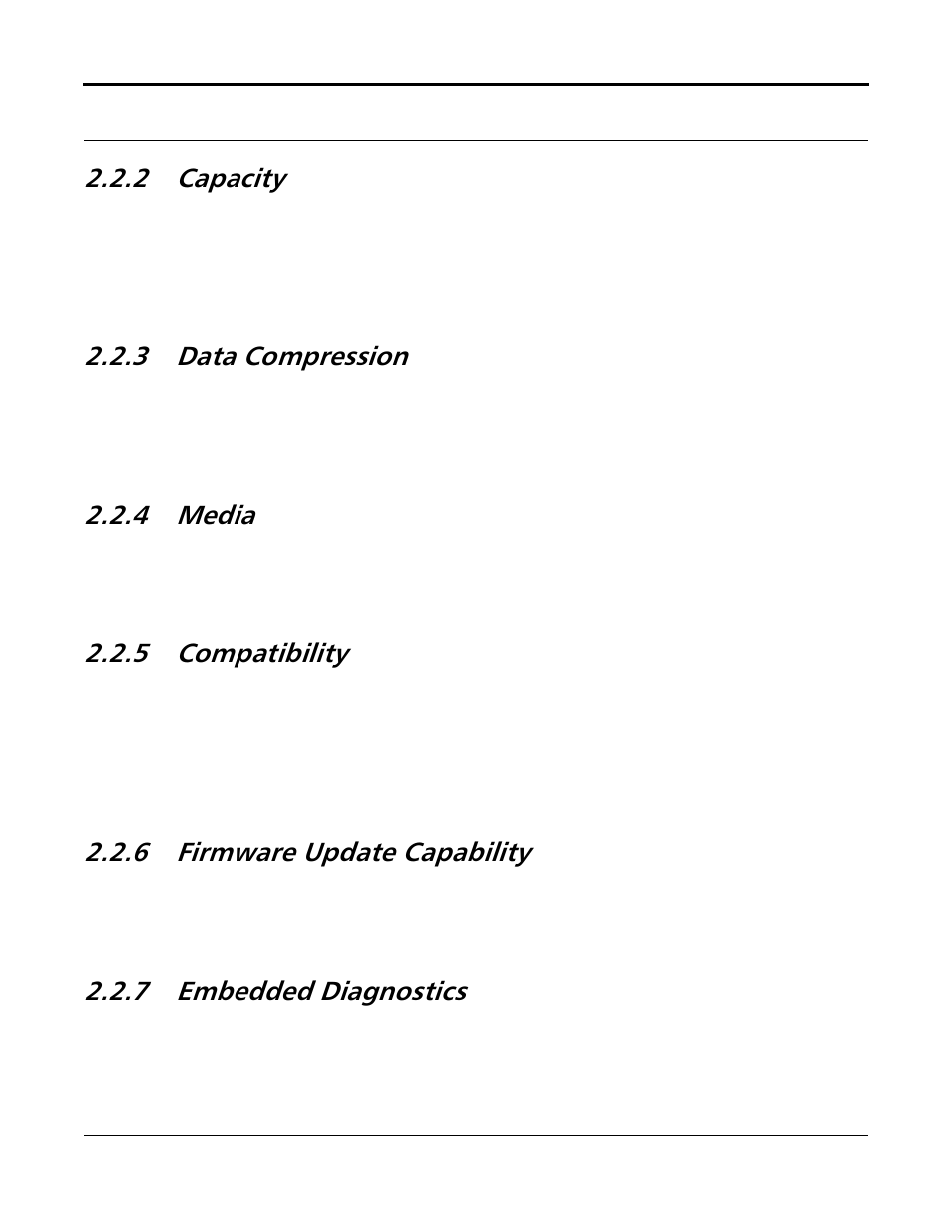 2 capacity, 3 data compression, 4 media | 5 compatibility, 6 firmware update capability, 7 embedded diagnostics, Capacity -2, Data compression -2, Media -2, Compatibility -2 | Quantum Tape Drive DLT VS80 User Manual | Page 14 / 50