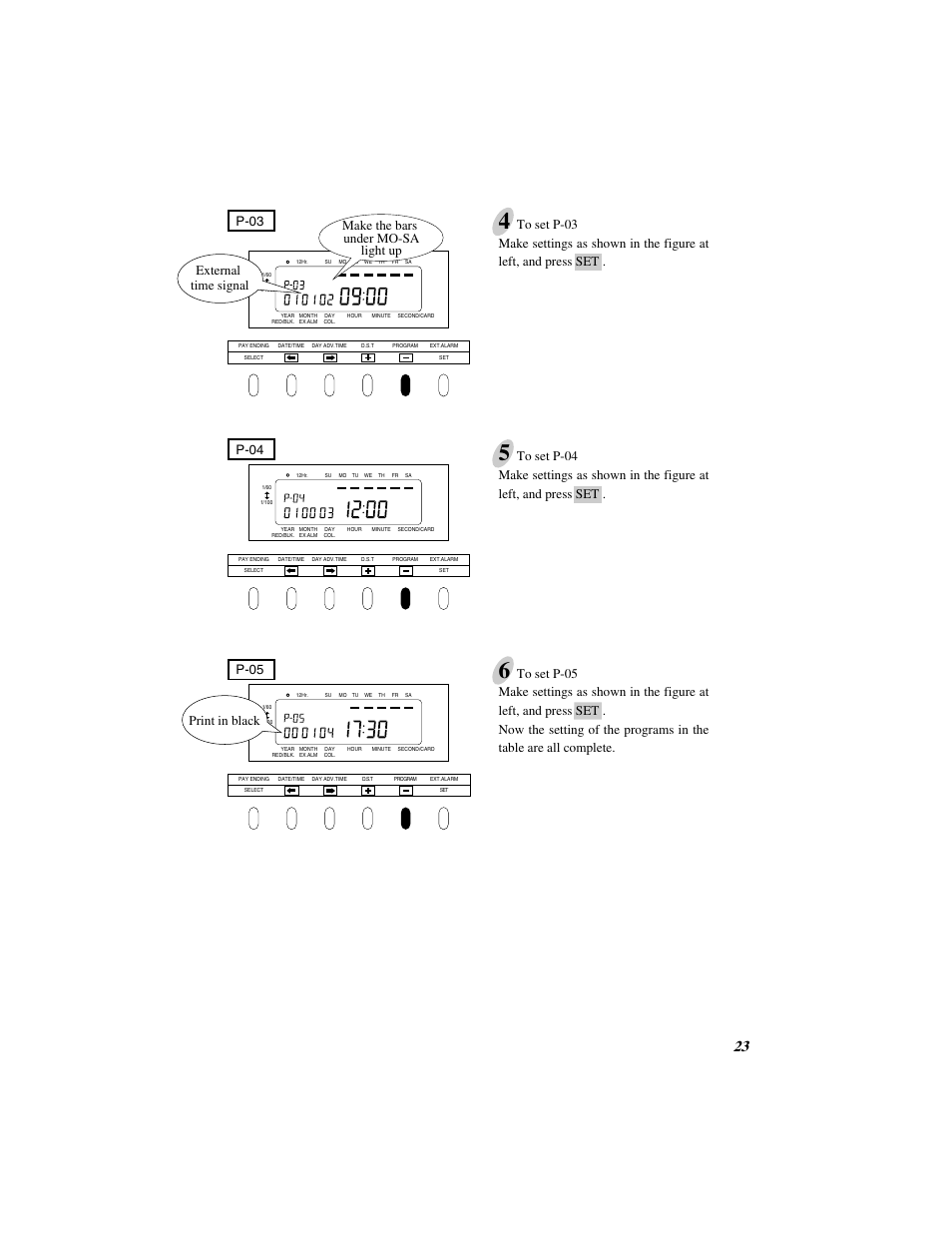 External time signal | Quartz SIMPLEX 500 User Manual | Page 25 / 34
