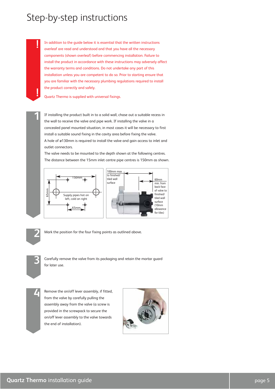 Step-by-step instructions | Quartz QZ3111 User Manual | Page 5 / 16