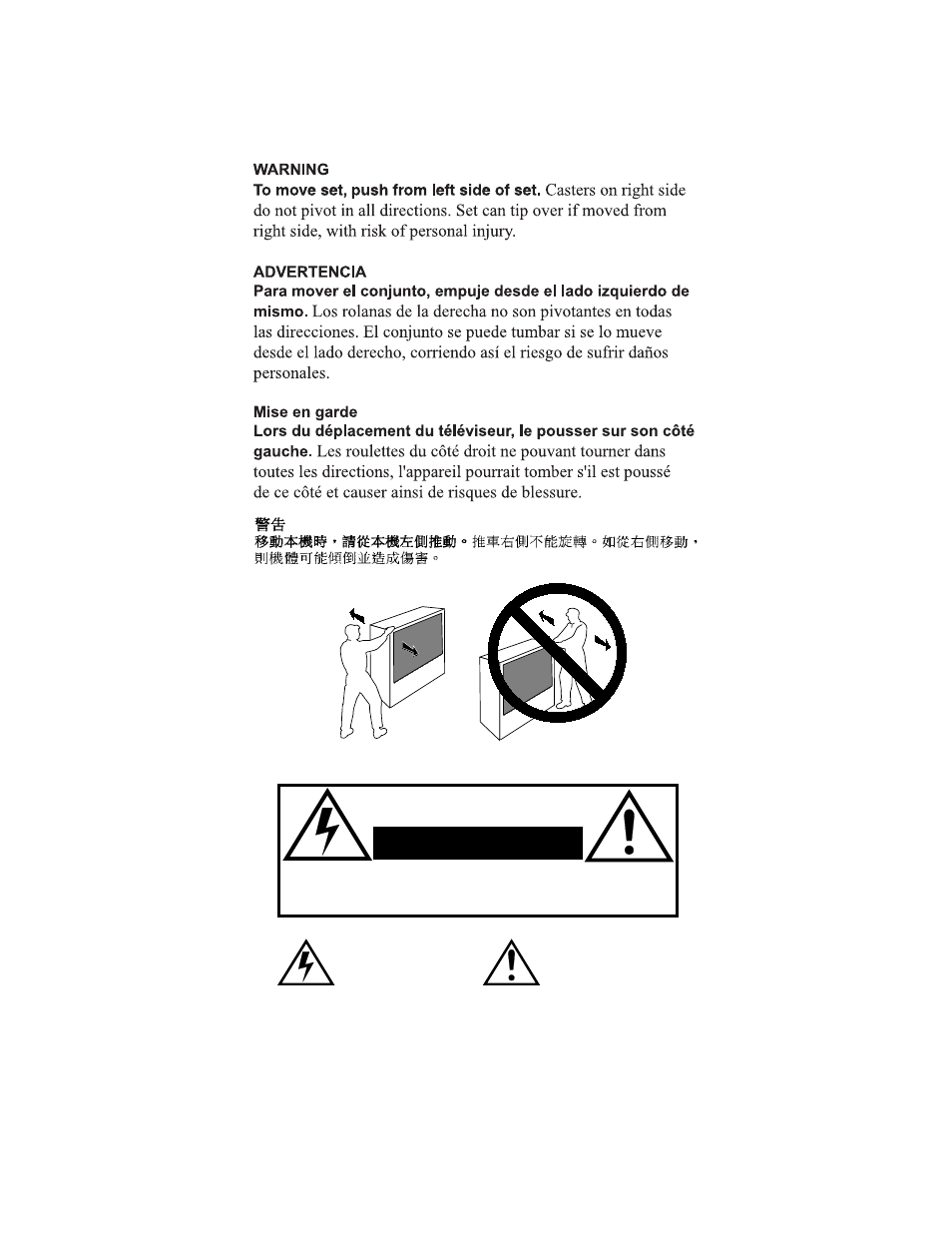 Advertencia | QUASAR SR-5144 User Manual | Page 31 / 58