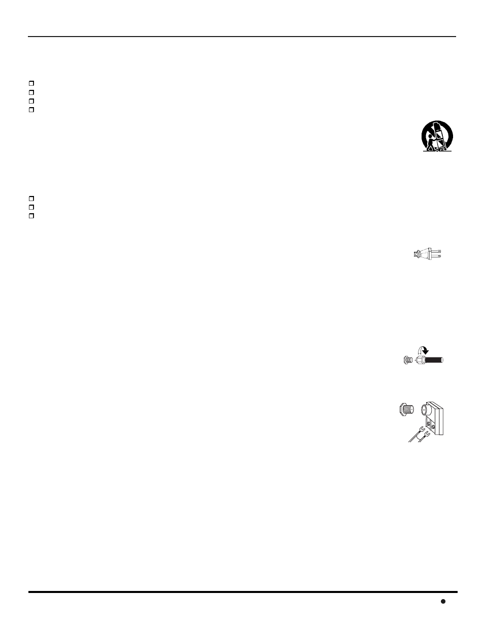 Installation, Television location, Optional cable connections | Ac power supply cord, Cable / antenna connection | QUASAR SP-3235 User Manual | Page 5 / 72