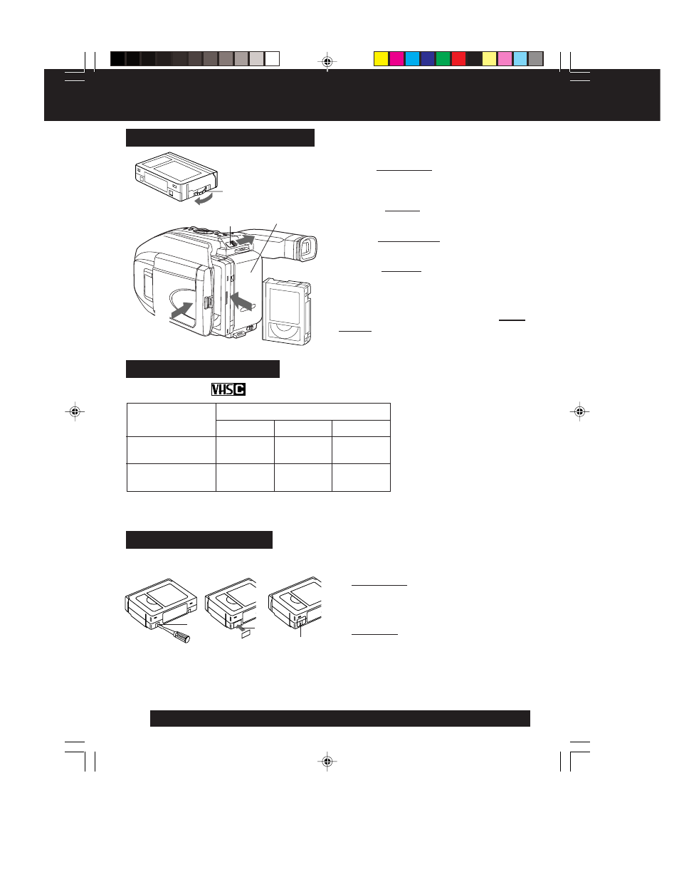 Cassette information | QUASAR Palmcorder VM-L152 User Manual | Page 10 / 40