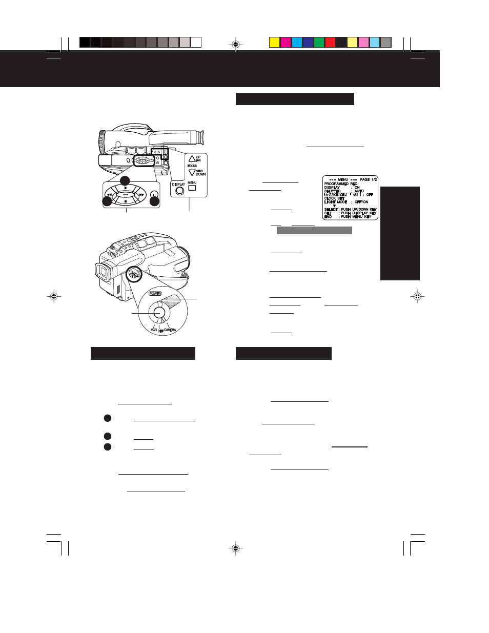 Camera recording | QUASAR Palmcorder VM-L152 User Manual | Page 17 / 40
