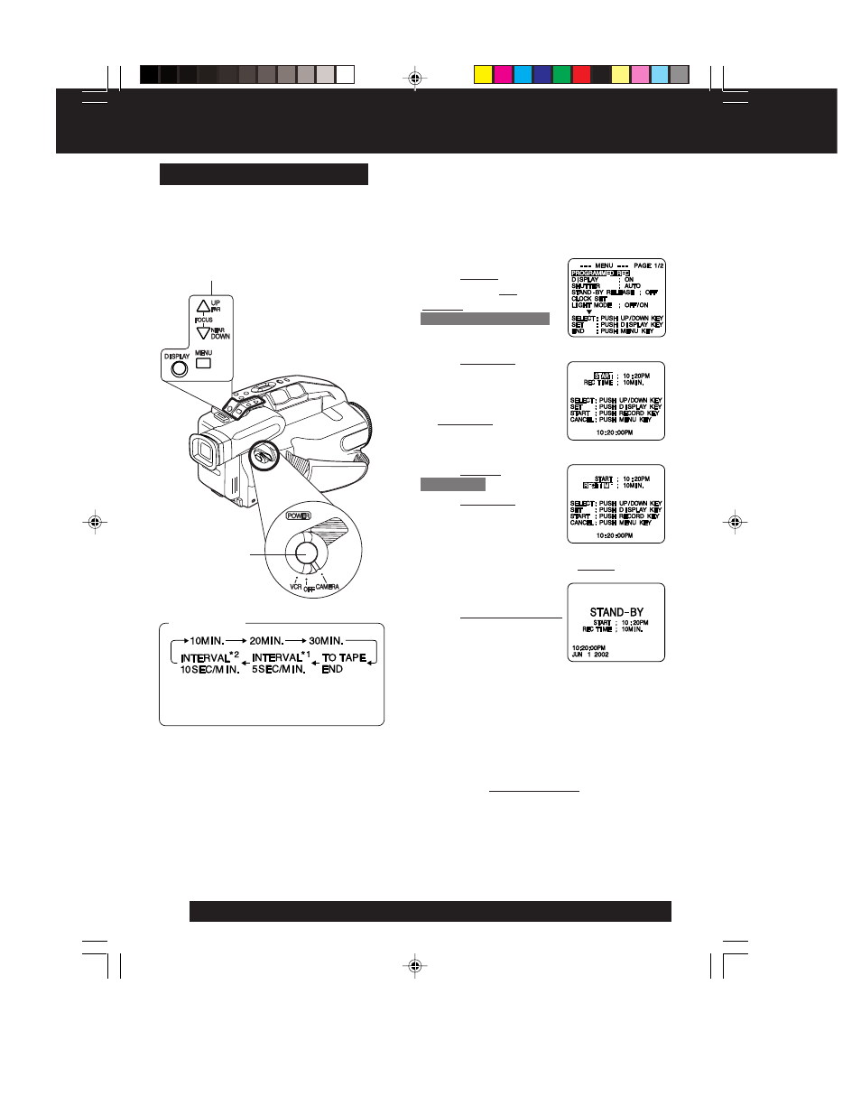 Camera recording | QUASAR Palmcorder VM-L152 User Manual | Page 18 / 40