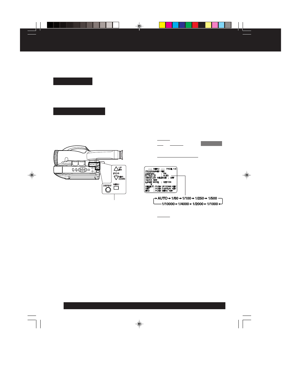 High speed shutter (auto/manual shutter), High speed shutter | QUASAR Palmcorder VM-L152 User Manual | Page 24 / 40