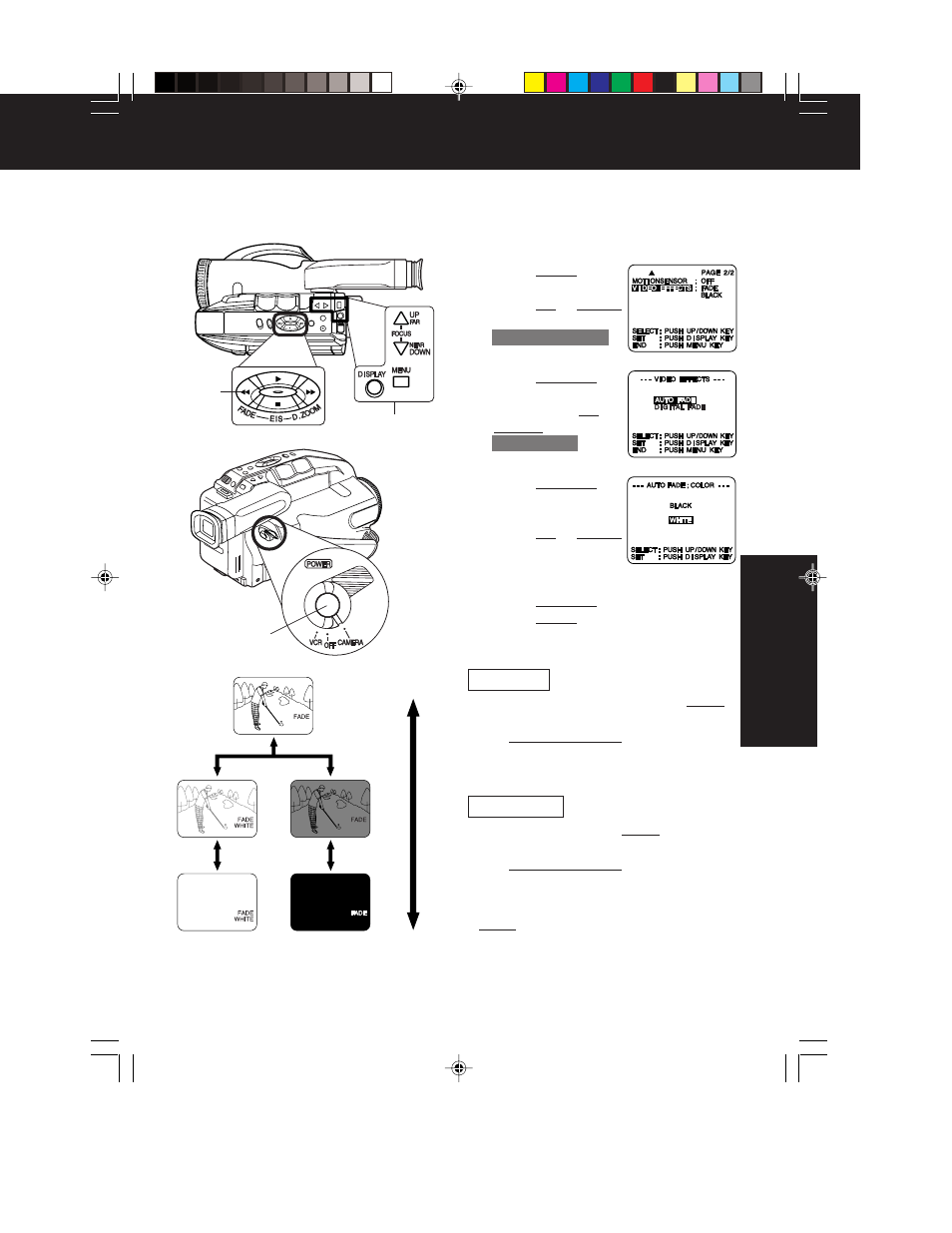 Auto fade | QUASAR Palmcorder VM-L152 User Manual | Page 25 / 40