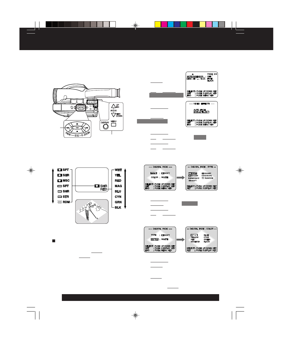 Color digital fade | QUASAR Palmcorder VM-L152 User Manual | Page 26 / 40