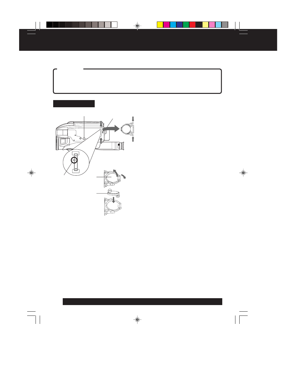 Replacing clock battery | QUASAR Palmcorder VM-L152 User Manual | Page 32 / 40