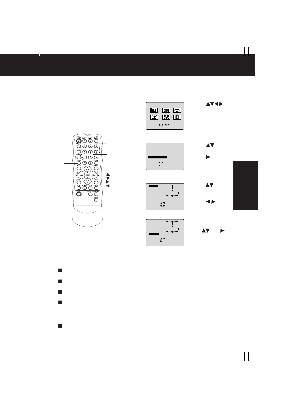 Picture adjustment | QUASAR V V-1303B User Manual | Page 15 / 36