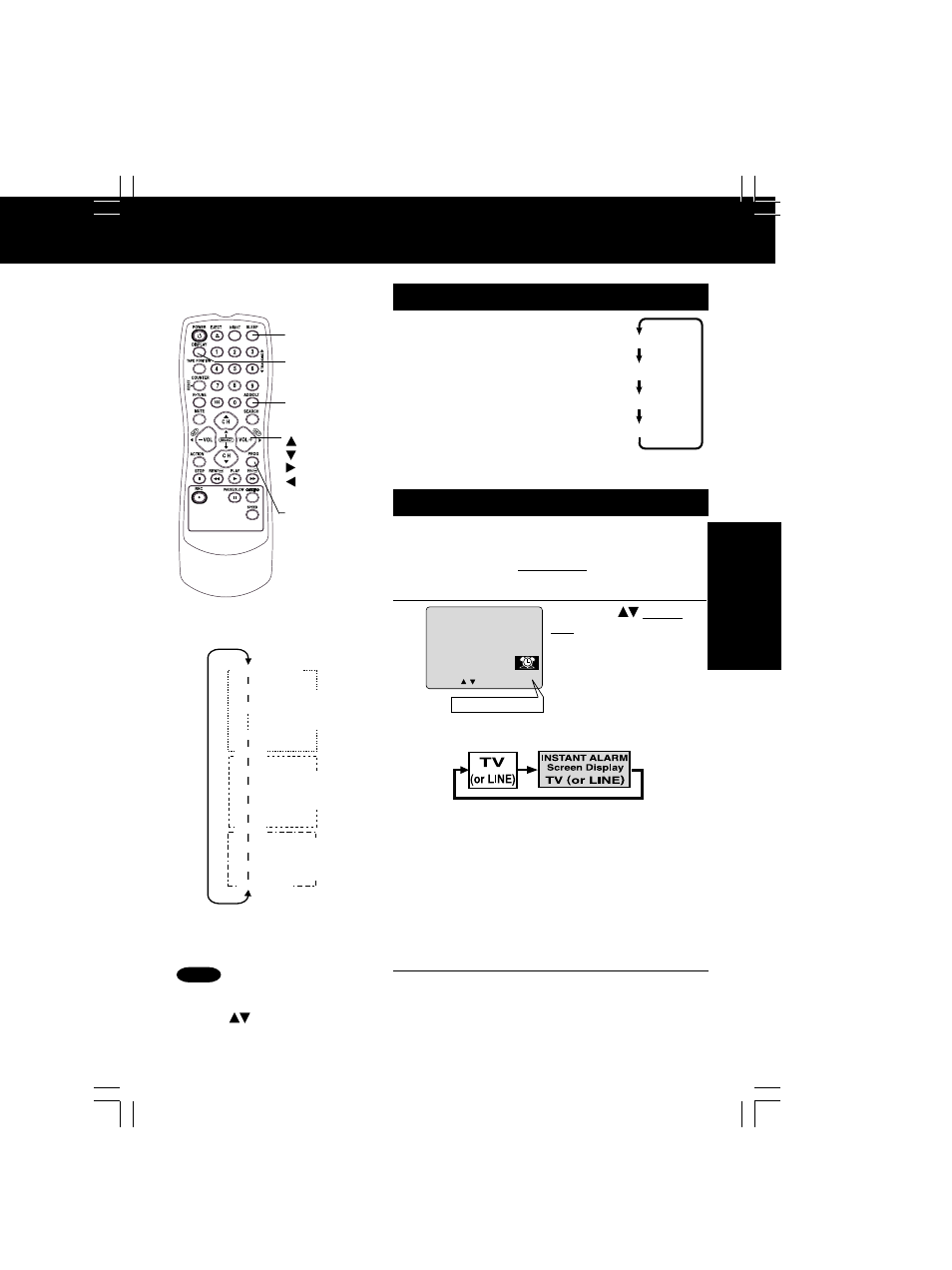 Sleep timer, Instant alarm | QUASAR V V-1303B User Manual | Page 17 / 36