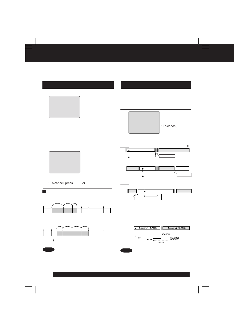 Advanced operation, Tape operation, Program end search | Index search, Search system is | QUASAR V V-1303B User Manual | Page 22 / 36