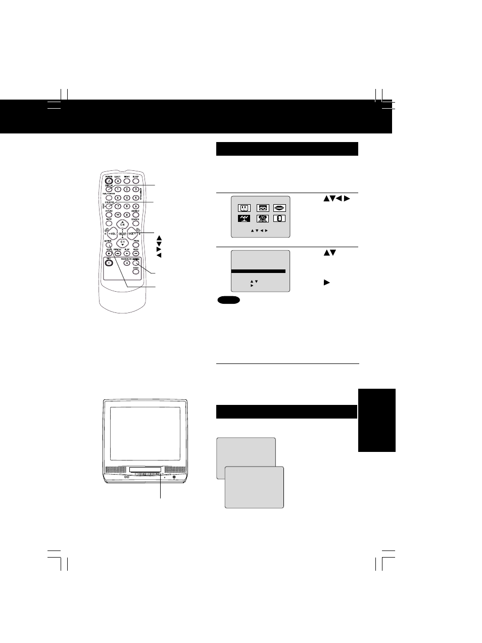Special vcr features, Vcr lock, Weak signal display on/off | QUASAR V V-1303B User Manual | Page 25 / 36
