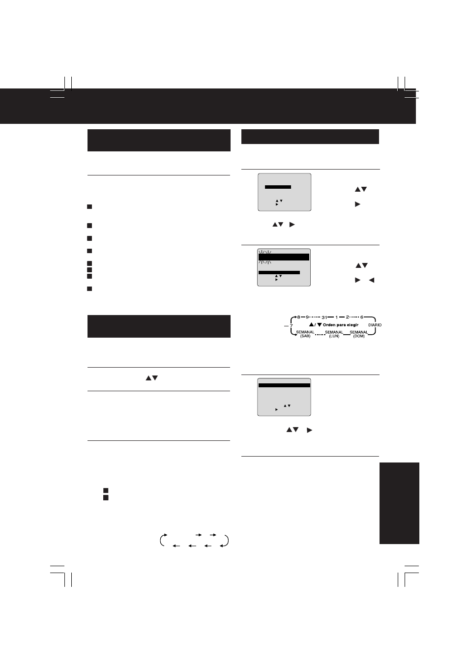 Operaciones básicas para la reproducción, Operaciones básicas para la grabación, Grabación con temporizador | QUASAR V V-1303B User Manual | Page 35 / 36