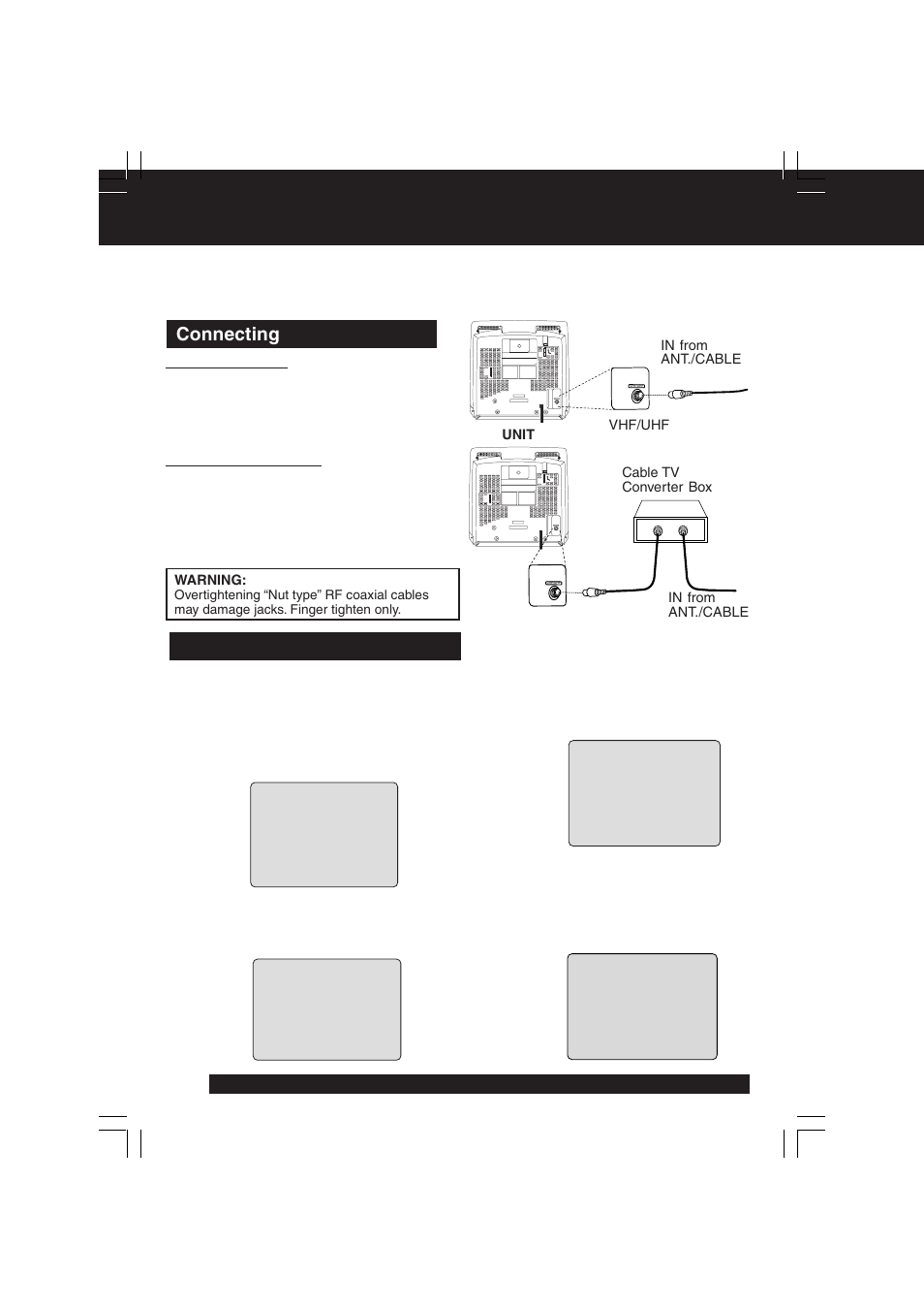 Connections / initial setup (ready to play), Connections/ initial setup, Ready to play) | QUASAR V V-1303B User Manual | Page 8 / 36