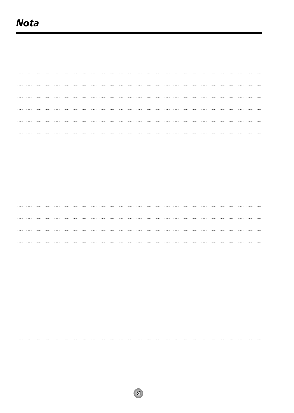 Nota | QUASAR HQ-2244UH User Manual | Page 31 / 32