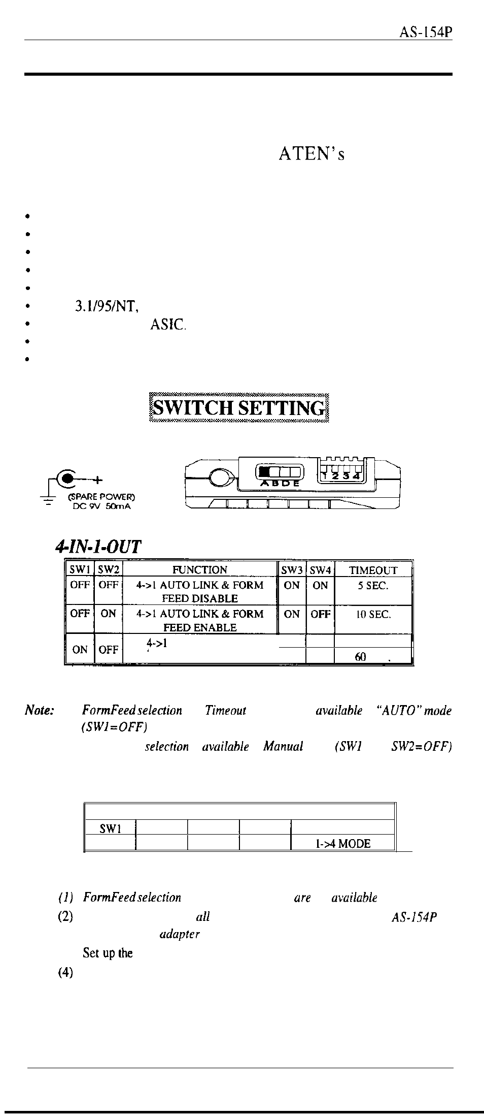 Introduction, For mode, For i-in-4-out mode | As/2 ware can, Read.me | QVS AS-154P User Manual | Page 2 / 6