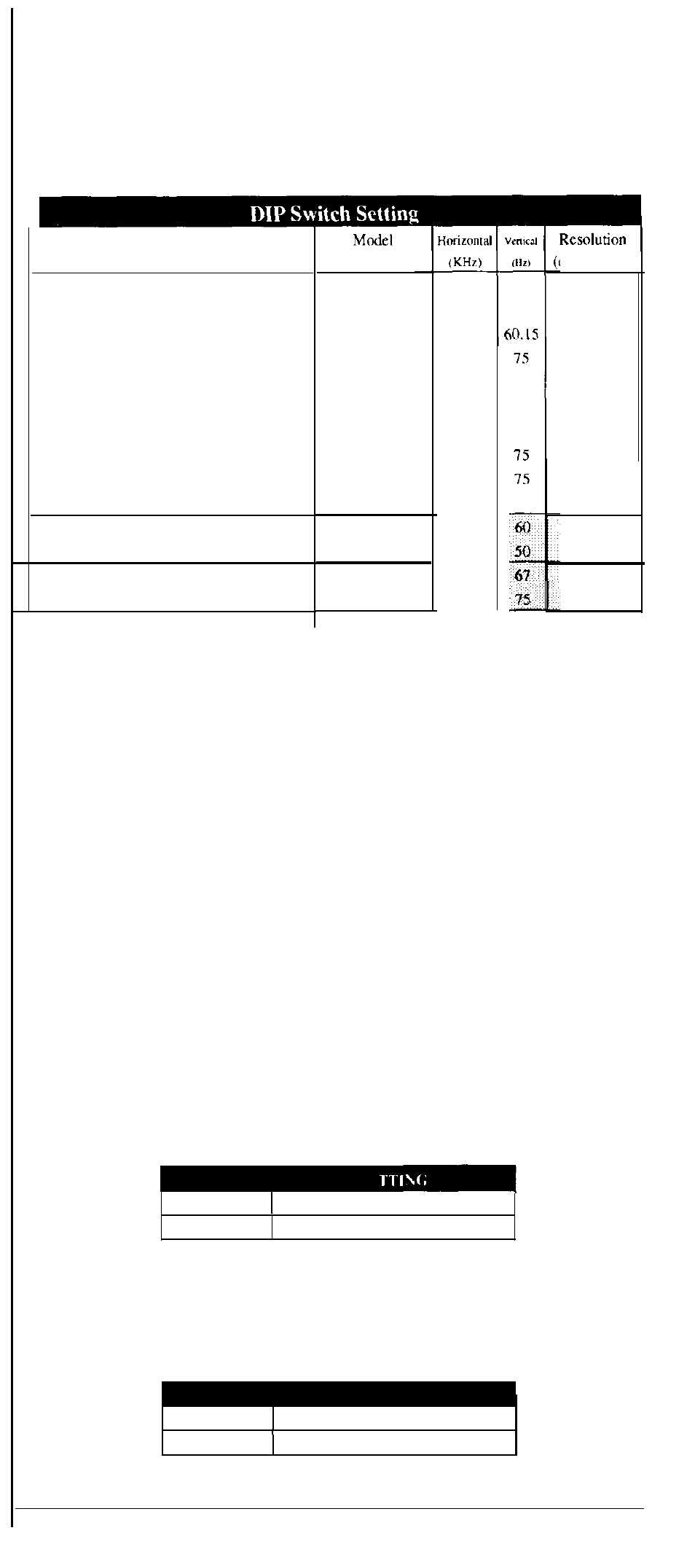Up dip, The mouse speed settings are listed in table 3, Table | QVS Console Converter CV-160 User Manual | Page 4 / 5
