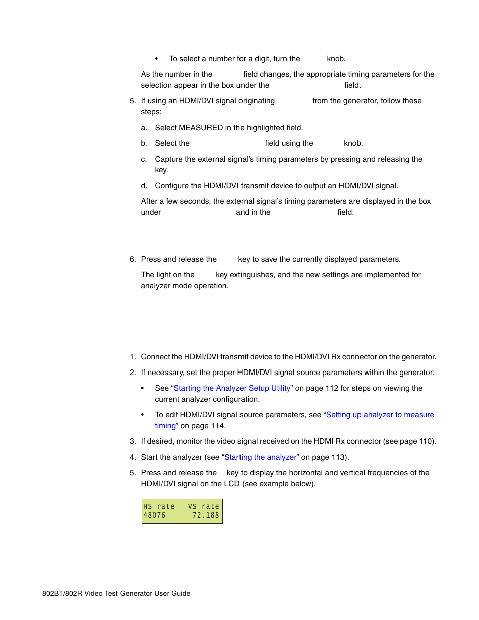 Measuring basic timing parameters | Quantum Data 802BT User Manual | Page 125 / 744