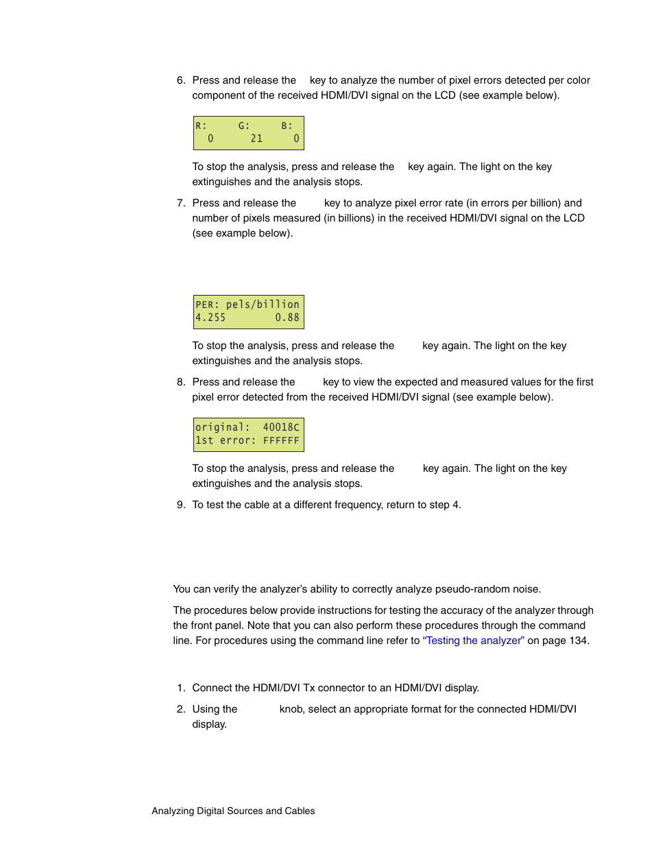 Testing accuracy of analyzer | Quantum Data 802BT User Manual | Page 130 / 744